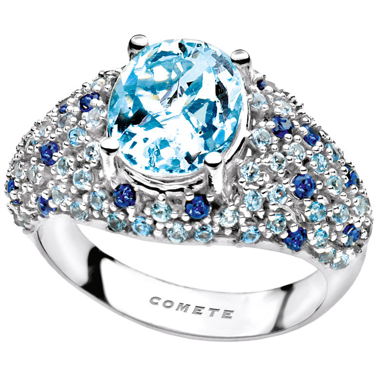 Ring Woman Comete Gioielli Colorful Precious Stones Anq 277