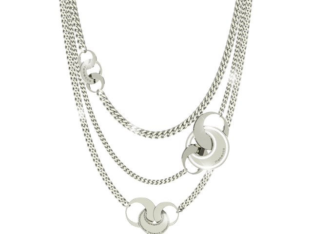 Rebecca 3-wire steel necklace with swaroski film ref.bdgkbb23