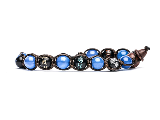 Mantra Agate Bracelet Blue BHS200-18