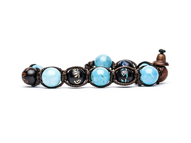 Mantra Bracelet (L) Turquoise BHS300-07