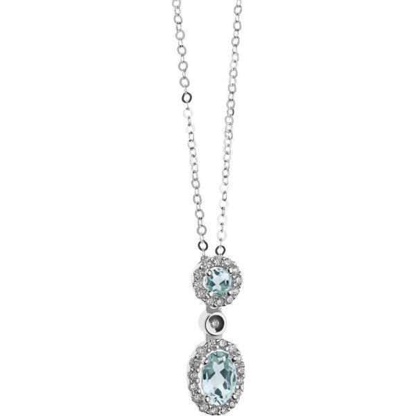 Women's Comete Gioielli Aquamarine GLQ 259 Necklace