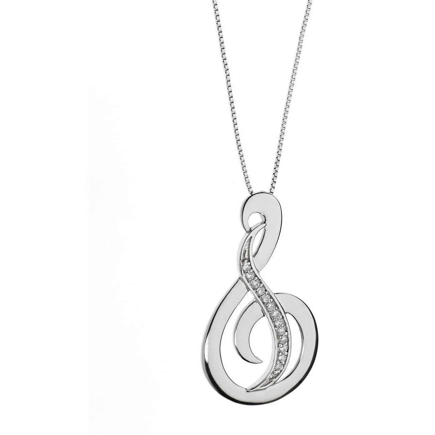 GLB 1135 Women’s Comete Gioielli Diamond Patterns Necklace