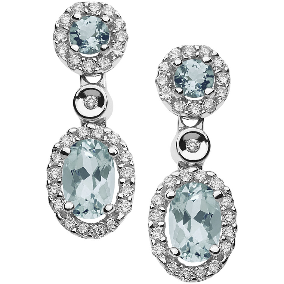 Women’s Earrings Comete Gioielli Aquamarine ORQ 222
