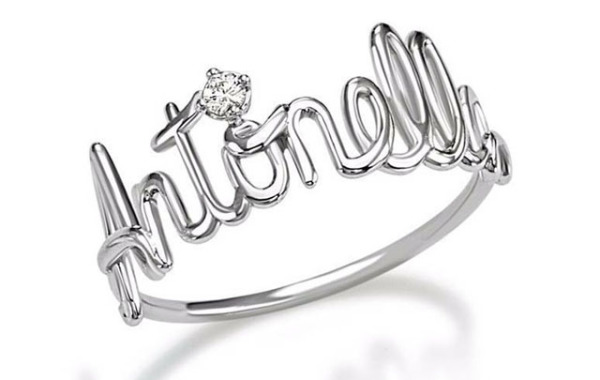 Antonella gold ring 750% diamond 0.04ct color G /vvs