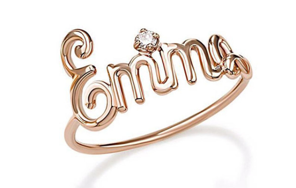 Emma Ring Gold 750% Diamond 0.04ct Color G /vvs