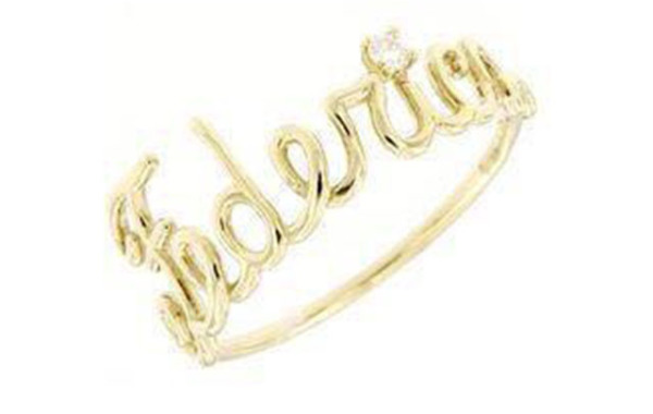 Federica Ring Gold 750% Diamond 0.04ct Color G /vvs