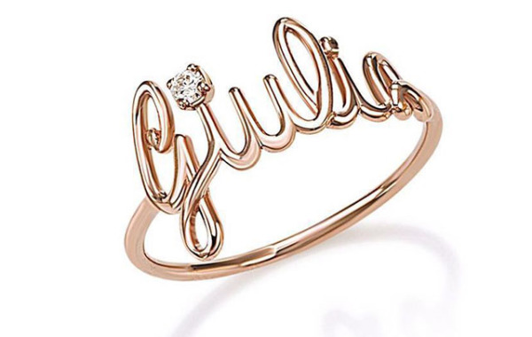 Giulia Gold Ring 750% diamond 0.04ct Color G /vvs