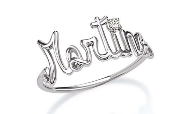 Martina Ring Gold 750% Diamond 0.04ct Color G /vvs