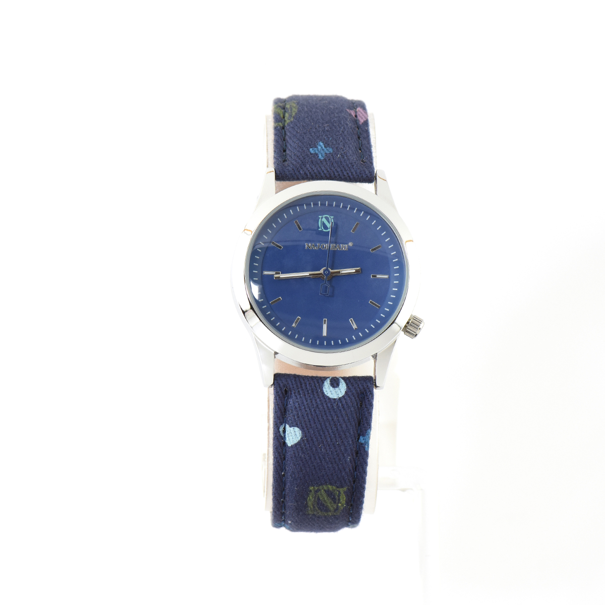 Orologio Naj-Oleari Cinturino Tessuto Blu Fantasia Naj-Oleari Quadrante Blu