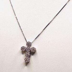 Pendente croce oro e diamanti art.145850