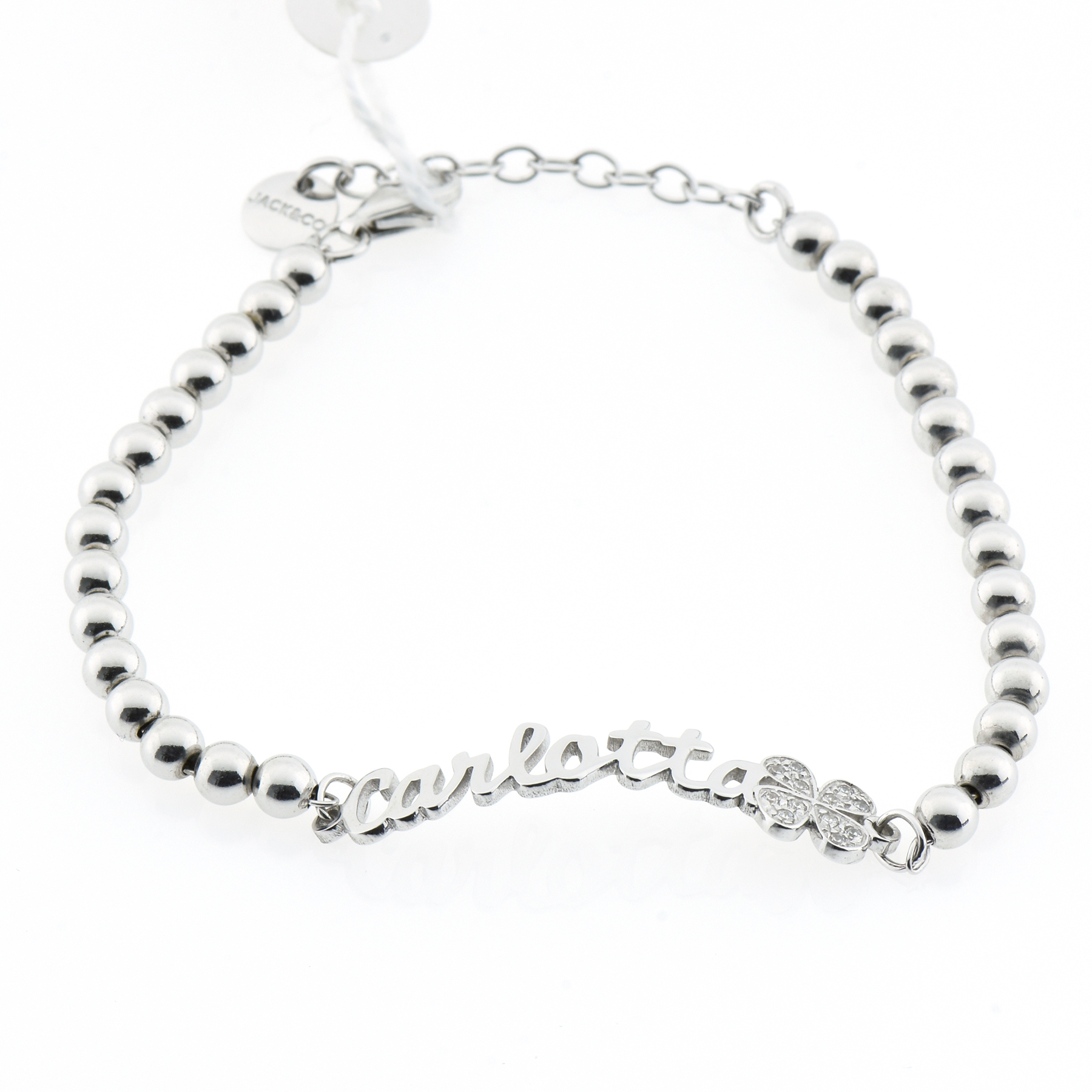 Jack & company ref.jcb0716 bracciale carlotta con sfere e zirconi in argento 925 %