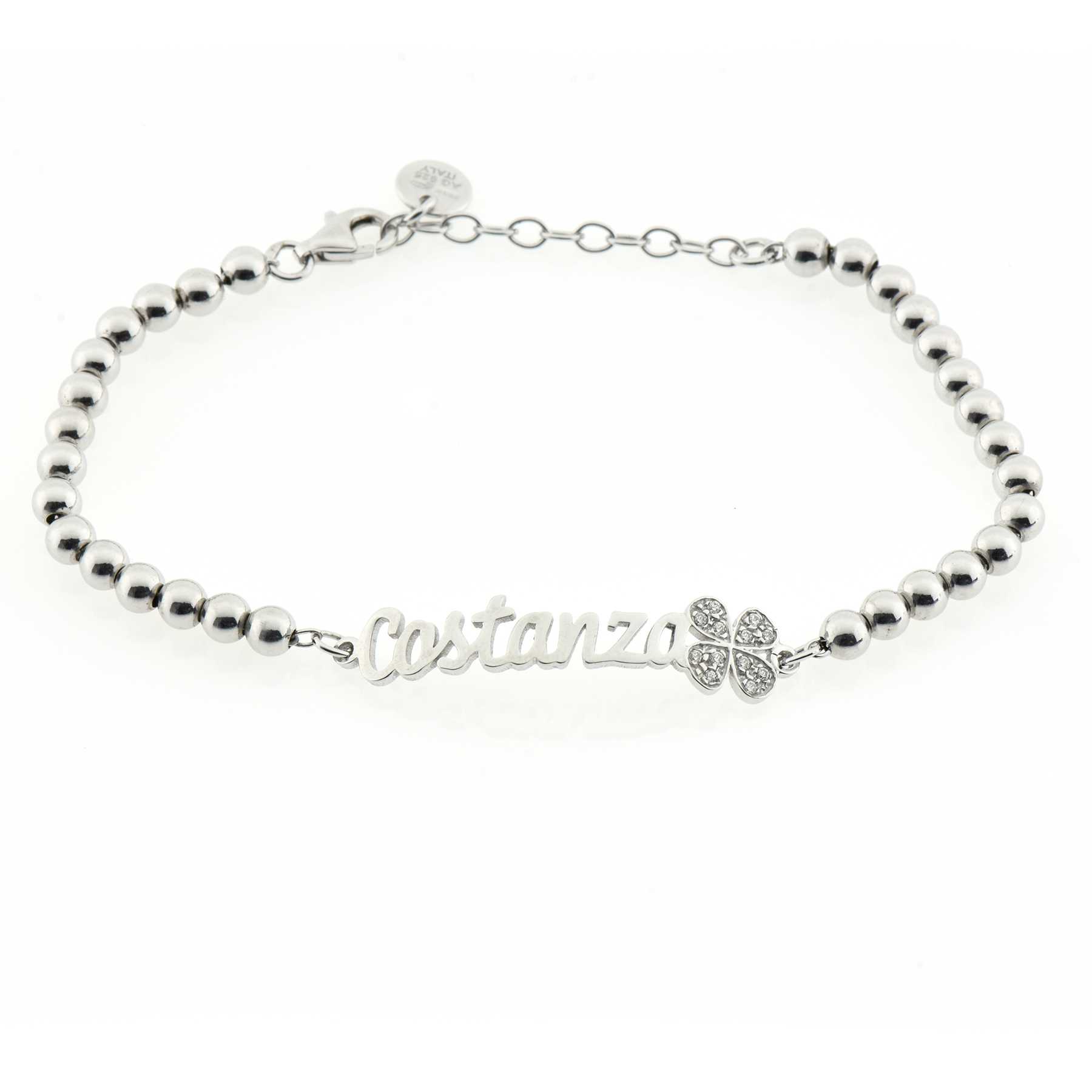 Jack & company ref.jcb0716 bracciale costanza con sfere e zirconi in argento 925 %-gioielleria-cipolla-palermo