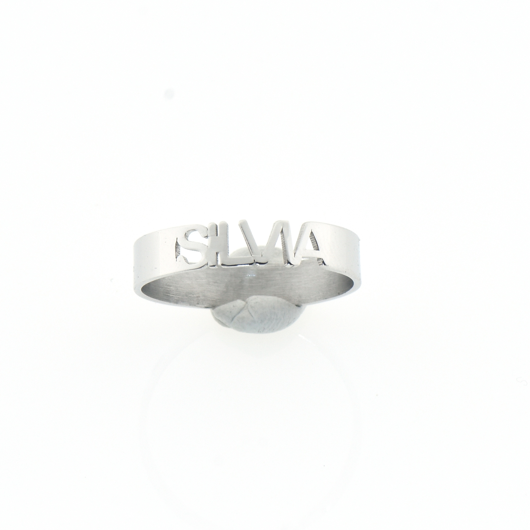 Nomissimo Anello Silvia stampatello in argento 925% -gioielleria-cipolla-palermo
