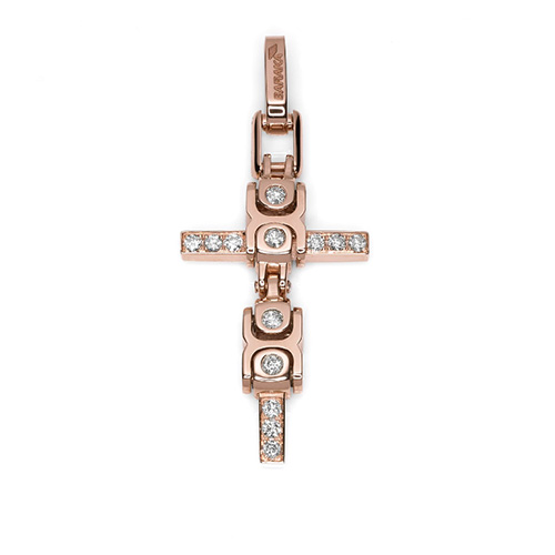 Croce Barakà Kardano Collection Oro Rosa e Bianco 750% Diamanti Bianchi P.Ct 39 CR26211