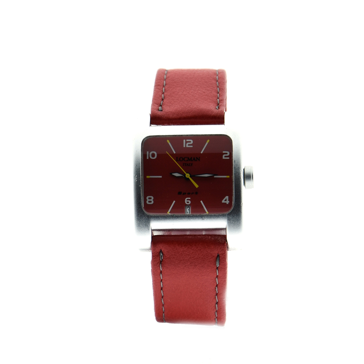 Orologio Locman modello Sport cassa in alluminio movimento al quarzo cinturino pelle rosso Gioielleria Cipolla Palermo