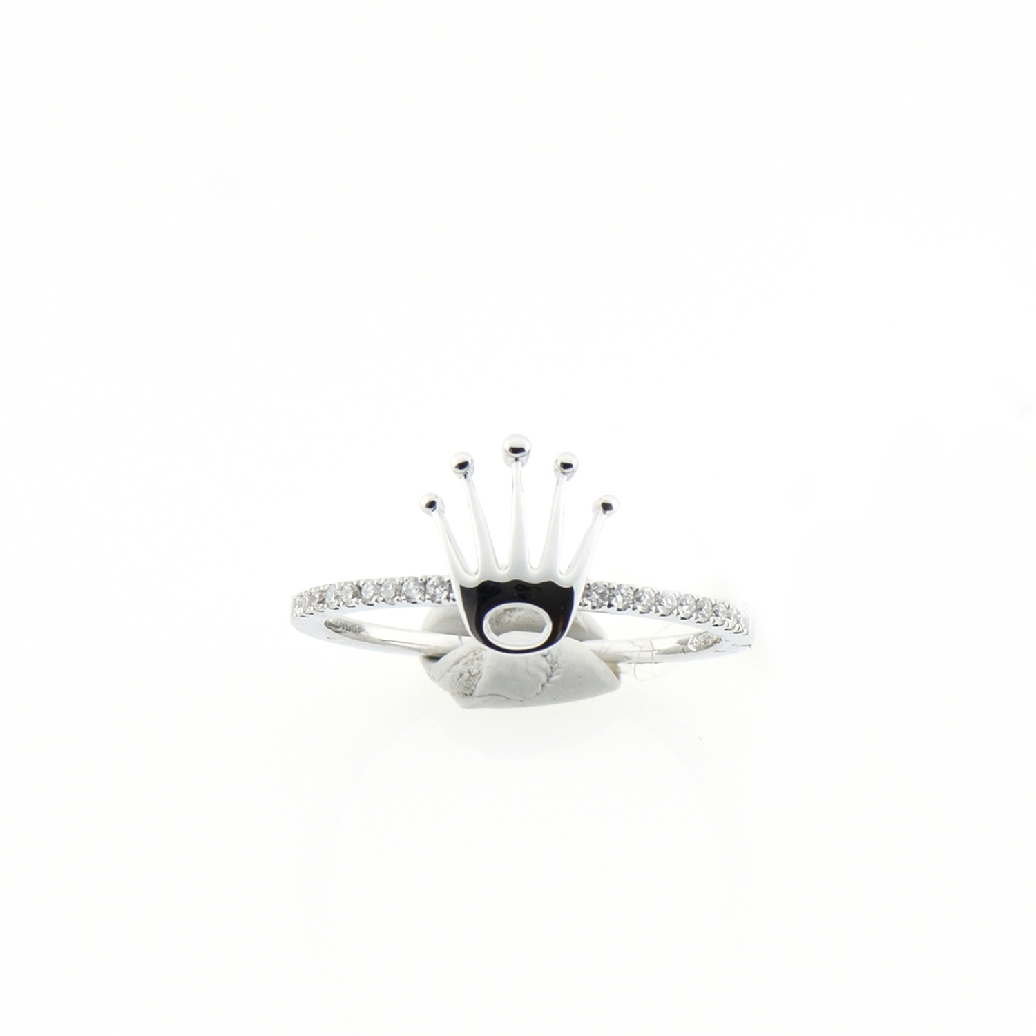 Anello Corona Oro 750% Diamanti 0,09 ct Colore F/vvs1 art. BS29519R