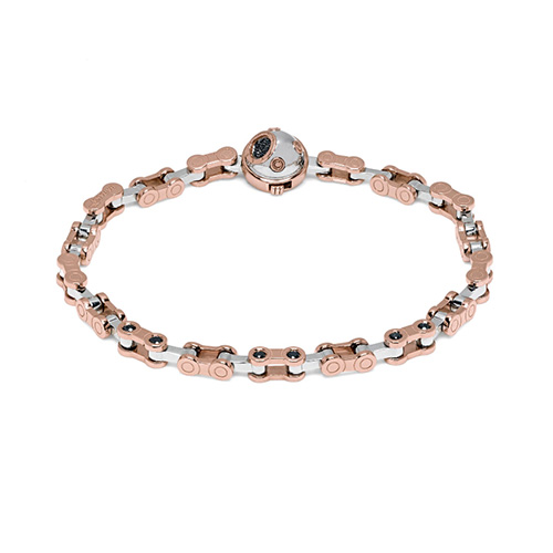 Bracciale Barakà Space Run Collection Oro Bianco e Rosa 750% Diamanti Neri P.Ct. 22 BR26209