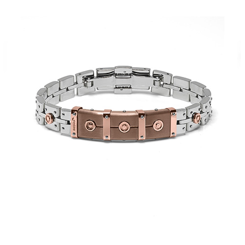 Bracciale Space Run Collection Oro Rosa 750% Stainless Steel Trattamento PVD Bronzo BR262051ROMR
