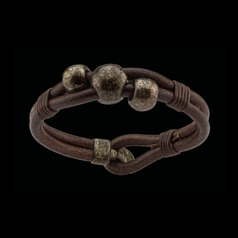 Bobo Milano Bracciale Unisex Etienne Metallo e Cuoio