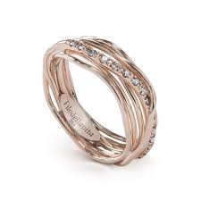 Filodellavita 7 Fili Oro Rosa 9kt e Diamanti Brown