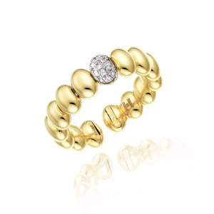 Two-tone gold and diamond Chimento ring 1A01439B12140