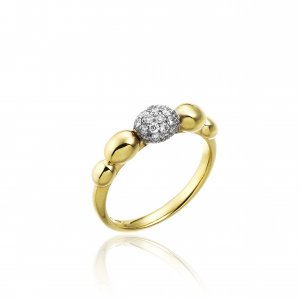 Ring Chimento two-tone gold yellow and white and diamonds 1A01440B12140