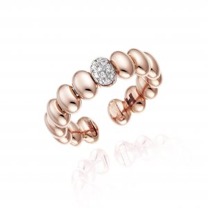 Rose gold and diamond lace ring 1A01439B1T140