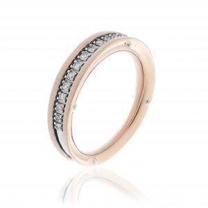 Rose gold and diamond lace ring 1A08482B16140