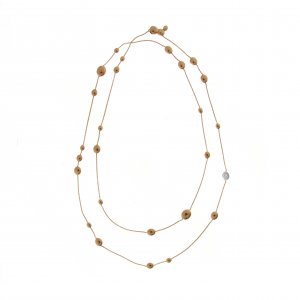 Two-tone gold and diamond lace necklace 1G01446B1T900
