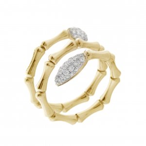 Two-tone gold and diamond lace ring 1A05843BB2140