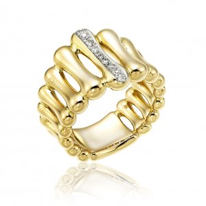 Two-tone gold and diamond Chimento ring 1A05894B12140