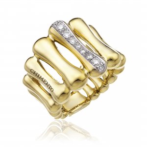 Two-tone gold and diamond Chimento ring 1A05895B12140