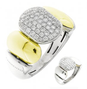 Anello Chimento oro bicolore e diamanti 1A04718B12140