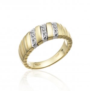 Two-tone gold and diamond Chimento Ring 1A00965B12140