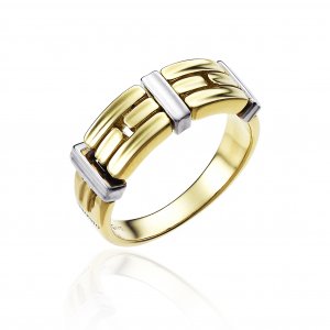 Two-tone gold lace ring 1A01290ZZ2140