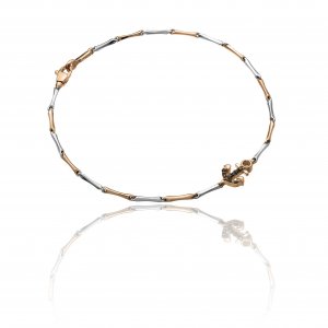 Two-tone gold Chimento bracelet and diamonds 1B05396BNT180