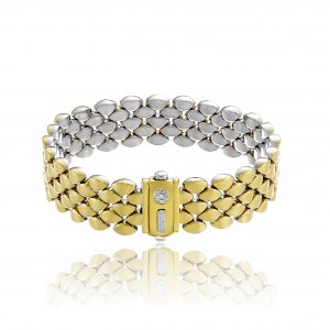 Bicolor gold and diamond Chimento bracelet 1B01601ZB0180