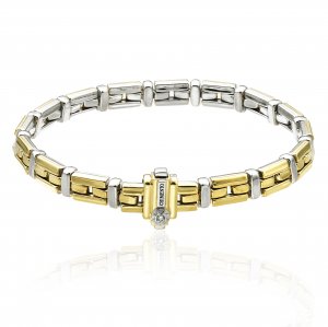 Bicolor gold and diamond Chimento bracelet 1B01290ZBB175