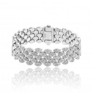 Gold and diamond lace bracelet 1B01601B25180
