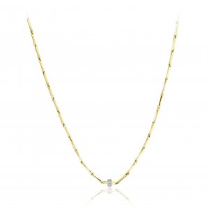 Chimento two-tone gold and diamonds crew neck 1G05354B12450