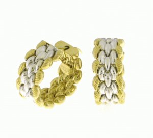 Two-tone gold lace earrings 1O00136ZZE000