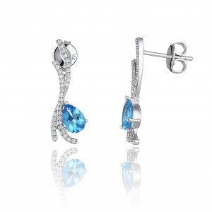 1O10015B15000 White Gold and Diamond Chimento Earrings