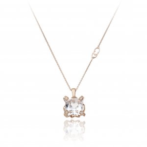 Pendant with Chimento chain rose gold and diamonds 1G01017B66450