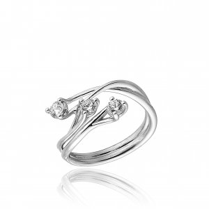 Anello Chimento oro bianco e diamanti 1AW10053G5140