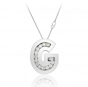 Pendant with Chimento chain white gold and diamonds 1G6452GB15450