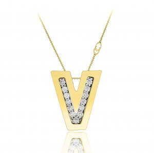 Chimento two-tone gold and diamond chain pendant 1G6452VB12450