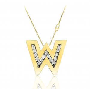 Pendente con catena Chimento oro bicolore e diamanti 1G6452WB12450