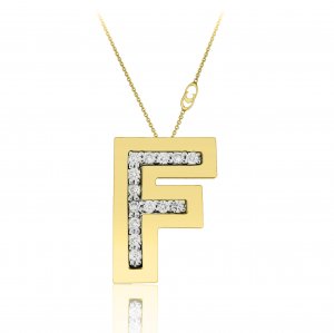 Chimento gold and diamond chain pendant 1G6452FB12450