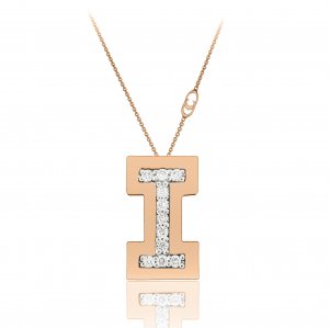 Pendant with Chimento chain rose gold and diamonds 1G6452IB16450