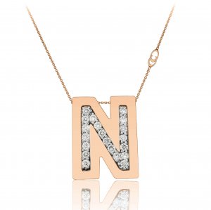 Pendant with Chimento chain rose gold and diamonds 1G6452NB16450
